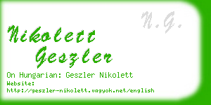 nikolett geszler business card